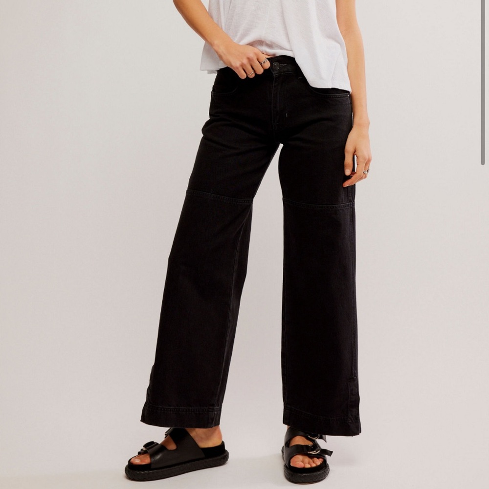 Free People Benji Relaxed Wide-leg Jean